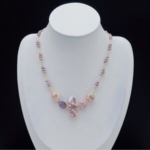X579 Handmade Freshwater Baroque Pearl Necklace